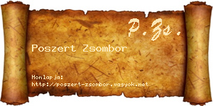 Poszert Zsombor névjegykártya